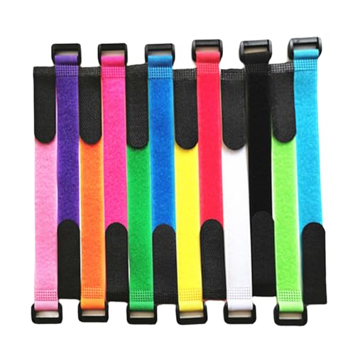 12Pcs Tie Belts Suspenders Fastener Cable Fishing Rod Holder Strap Fishing Accessory Wrap Band Holder High Strength - color: B