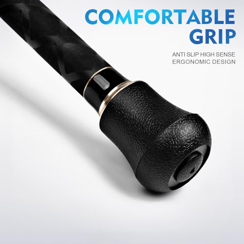 PROBEROS Surf Fishing Rod - Casting Spinning Fishing Rods with Tube(Case) 3 Piece 9'/10'/11'/12' Carbon Saltwater Travel Surf Spinning Rods - size: 10'-Spinning-3pc