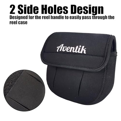 Aventik Fishing Spinning Reel Cover Pouch, Fishing Reel Protective Case, Compatible with 3000-7000 Series Spinning Reels Storage, 3 Sizes Choices (1 PACK, M(3000-6000)) - style: 1pack-m(3000-6000)