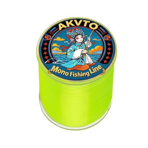 Monofilament Fishing Line, 500 Yards, 7-38 LB Test, High Strength Abrasion Resistant - color: Fluorescent Yellow, size: 0.16MM/10LB