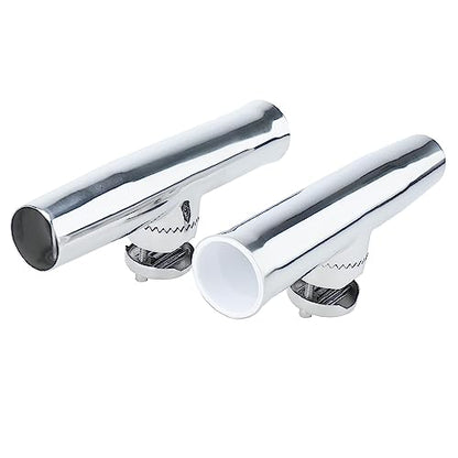 NovelBee 4pcs Stainless Tournament Style Clamp on Fishing Rod Holders,Rail Mount Fishing Rod Pole Holder for Marine Boat Yacht