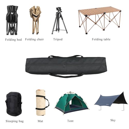 Heavy Duty Water-Resistant Long Duffle Bag - XL Canopy & Roof Tent Storage Organizer for Poles, Grill Tools, Hammock & Fishing Rods with MOLLE Straps (35''(L) x7.87''(W) x7.87''(H)) - size: 35''(L)x7.87''(W)x7.87''(H)