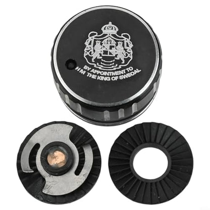Spool Tension Mechanical Brake Knob for ABU-3/3.5/4/P5 Series, Spool Mechanical Aluminum Alloy Brake Knob with internal sound baitcast reel, Fish Reel Fishing Supplies(black silver) - color: black silver