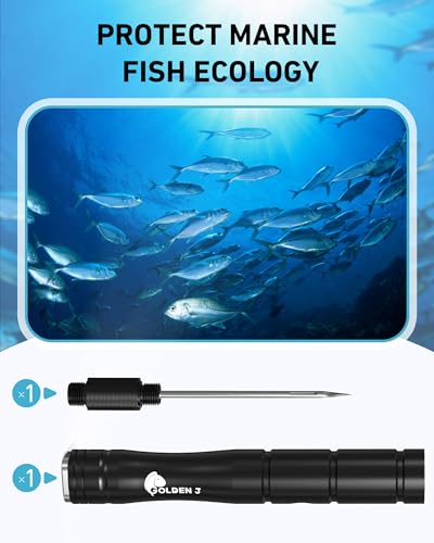 GOLDEN J Fish Venting Tool for Saltwater Fishing | Modular Design with Hidden Storage & Stainless Steel/Aluminum Build, Relieves Deep Sea Fish Pressure for Healthier Release - size: Medium