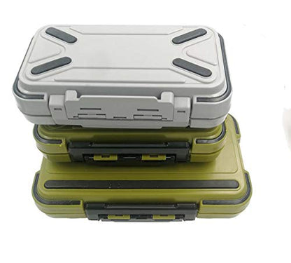 Waterproof Fishing Lure Box Spoon Hooks Baits Storage Tackle Box Containers for Casting Fishing Fly Fishing,Large/Medium/Small Lure Case - color: Green-Large