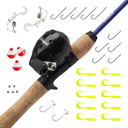 Shakespeare Catch More Fish Spincast Reel and Fishing Rod Combo with Kit - color: Panfish, style: 2024 Model