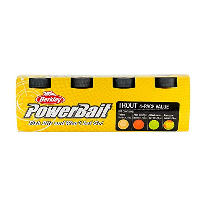 Berkley PowerBait Trout Fishing Dough Bait - color: Assorted 4-Pack