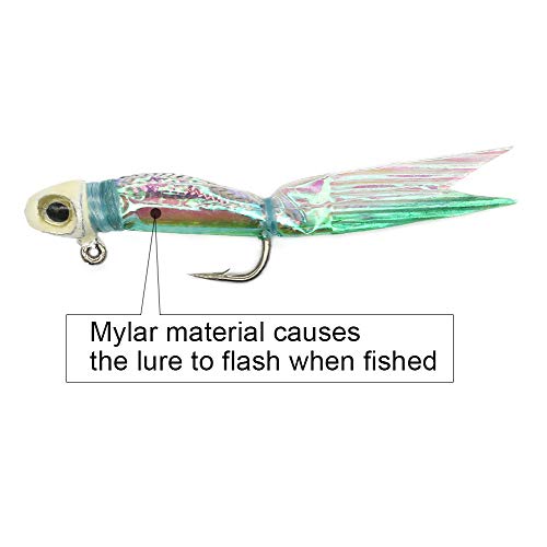 YZD Silverside Minnow Crappie Jig 12pcs - color: 03 Green