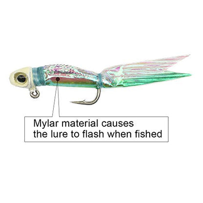 YZD Silverside Minnow Crappie Jig 12pcs - color: 03 Green