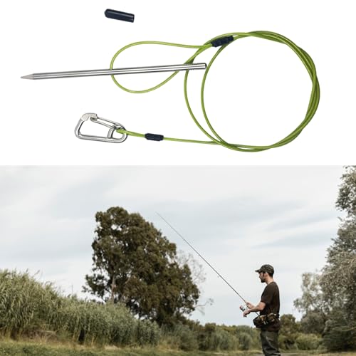 Fish Stringer Stainless Cable Fishing Needle Hook Stringer Holder for Diving Quick Handspear Stainless Steel Holder for Divin - color: 120cm