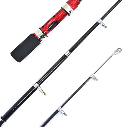 Portable Small Telescopic Fishing Rod and Reel Combo with Bag, Compact Only 9.8 Inches Collapsible Fishing Pole Kit for Saltwater and Freshwater Ice Fishing