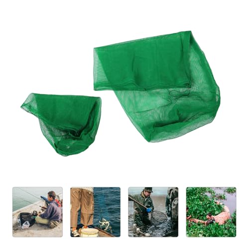 BESTYASH 2pcs Foldable Fishing Net Trap with Fine Nylon Mesh, Portable Collapsible Fish Carrier Bag for Freshwater and Saltwater Fishing, 40cm X 60cm 60cm X 100cm Catching Keep Nets