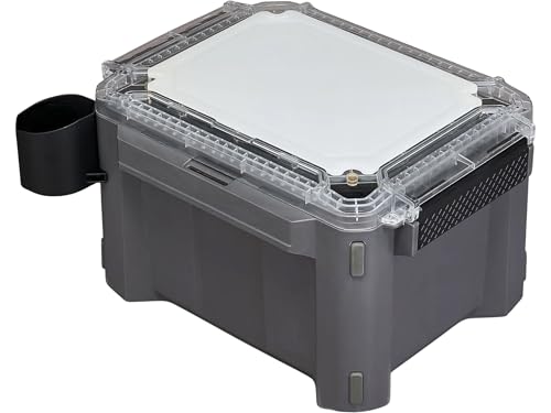 Plano GoNow 30L Camp Kit, Waterproof Field Box System with Cutting Board, Cup Holders, Clear Lid Organizer, Modular Camping Gear Storage, Charcoal - color: Charcoal - XL, style: Utility Box