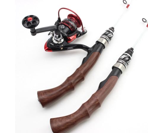 62cm Ultra-Light Ultra-Short Spinning Ice Fishing Rod Reel Set Carbon Fiber Travel Pole Tackle Type 7