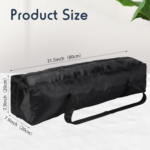 3 Pcs Tripod Carrying Case Bag Water Resistant Durable Lightweight Multifunctional Tripod Carrying Case with Heavy Duty Suit for Tent, Fishing Pole, Lights, Speakers, Cameras(Black,32 Inch)