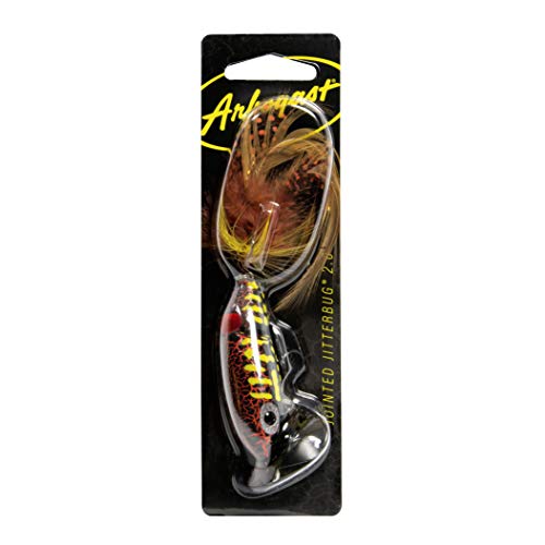 Arbogast Jointed Jitterbug 2.0 Topwater Bass Fishing Lure, 2 1/2 Inch, 3/8 Ounce - color: Coach Dog