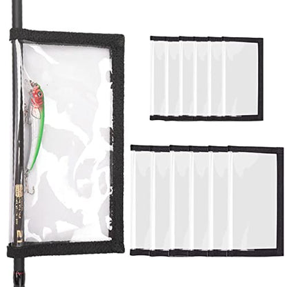 Fishing Lure Wraps 12PCS Clear See-Through PVC Fishing Lure Covers Protect Children Pets and Fishermen Safe from Sharp Hook Transparent Lures Fishing Bait Hook Storage 6L+6M - color: 12Pcs（6L+6M）
