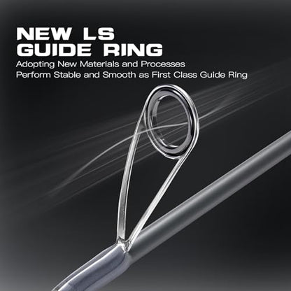 Soloking Tusking Air Ultra-Light BFS Stream Fishing Rod 2PCS Spinning&Casting Spiral Cross Carbon Technology, High Sensitivity, Ergonomic Reel Seat Design for Stream/Trout/Bass Fishing - size: Spin/5'6"/L/Fast