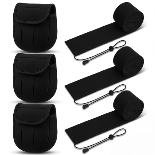 Fishing Spinning Reel Cover and Neoprene Fishing Rod Sleeve Reel Protective Case Pouch Bag Rod Sock for Casting Trolling Spinning Rods - size: Fit 4000-6000 Series