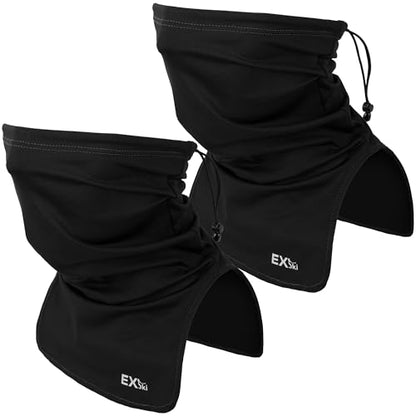 UPF 50+ Breathable Neck Gaiter, Adjustable Quick Dry Neck Gaiters for Men & Women Sun Protection Face Mask for Fishing - color: 2black