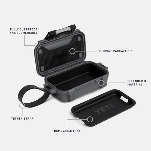 YETI LoadOut GoBox Collection, Divided Waterproof Cargo Case, Dry Box, Camera Case, Fishing Tackle Box - color: King Crab, size: GoBox 1