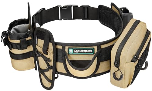 Wading Fishing Belt with Rod Holder and Tackle Pouch, Tan | Hands Free for Lure, Lumbar Support, Waists 32 to 61 Inches, Modular Detachable, Pliers Holster, Water Bottle Holder - color: Tan