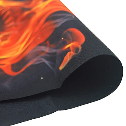 Obacle Bandana Face Mask Neck Gaiter Tube Mask Men Women for Sun Dust Protection - color: Skull Gold Fire Face