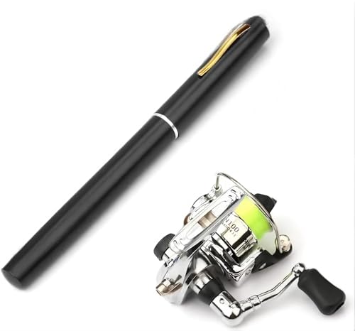 Mini Telescopic Fishing Rod and Reel Combo-Portable Pen-Style Kit with Spinning Reel, Perfect for Travel, Backpacking, and Beginner Anglers; Compact and Easy to Carry. | Portable Pen-Style Kit, Spinning Reel, Perfect for Travel, Backpacking, and Beginner