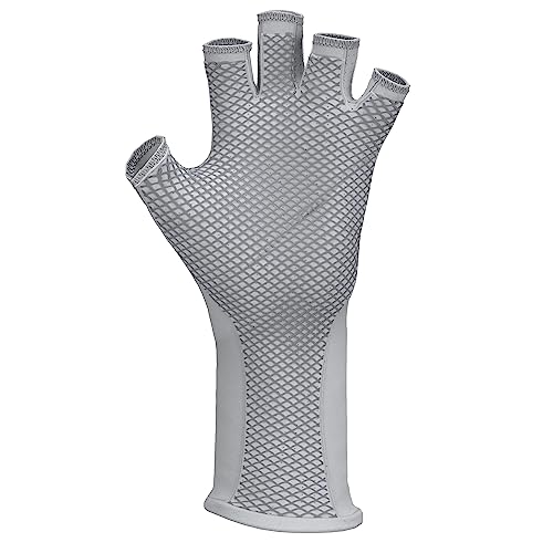 HUK Mens Fingerless,Sun Sleeves - color: Solid - Harbor Mist, size: Large-X-Large
