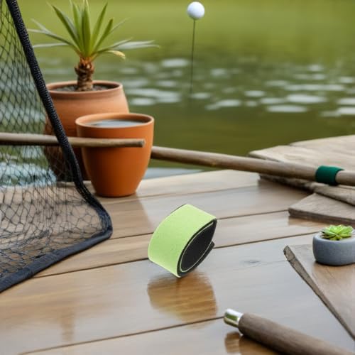 MAGICLULU 10pcs Fishing Rod Securing Bands Elastic Anti-Slip Rod Straps for Outdoor Boat Deck Fishing Gear Accessories Green 30x250mm