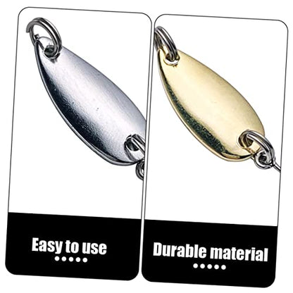 20pcs DIY Fishing Lure Kit Sequin Horse Mouth Single Hook Blades Bright Attractive for Bass Fishing