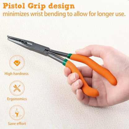 SPEEDWOX Fishing Pliers Hook Remover - Saltwater Gear With Line Cutter, Crimping Tool, Clippers, Pistol Grip Split Ring - style: Pistol Grip Split Ring Fishing Pliers