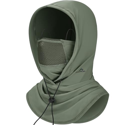 GXCROR Cooling Breathable Balaclava Face Mask Sun UV Protection Hood Shiesty Mask for Cycling Fishing Running - color: Green