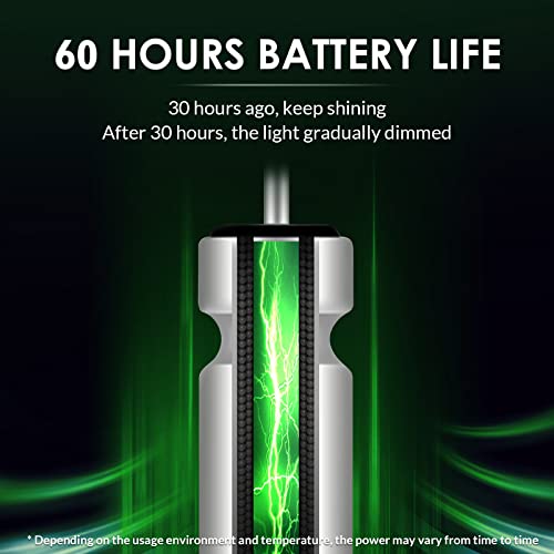 QualyQualy Fishing Glow Sticks, 6 Pcs LED Glow Sticks for Fishing with Batteries, Night Fishing Light Up Fishing Bobbers Floats and Rod Tips - color: Green-6pcs
