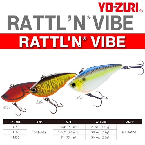 Yo-Zuri Yo Zuri R 1160 Rattl ' N Vibe Sinking Lure - color: Bass, size: 5/8 Oz (Pack of 1)