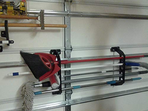 Cobra Storage Garage Door Storage Rack, 18" Black ABS Plastic Fishing Rod Holder, Ultimate Organization for Fishing Gear and Equipment, Garage Storage System - size: 18 inch