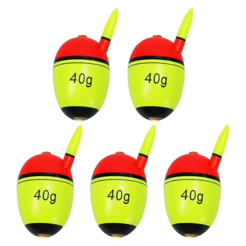 Night Fishing Slip Float, EVA Sliding Float Led Lighted Slip Bobbers for Saltwater Freshwater, 15g-40g Buoyancy Fishing Floats Without Battery - color: 40g Buoyancy Floats*5
