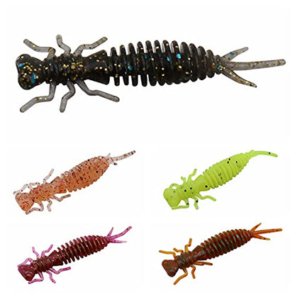 Soft Plastic Crawfish Bait Fishing Lure for Crappie, Bass, Bluegill, White Perch, Sunfish, Speckled Trout All Panfish Softlure Artificial Crayfish Lures Bait Drop Shot Rig Lure Slow Sinking - color: 5.5cm/1.4g - 50pcs