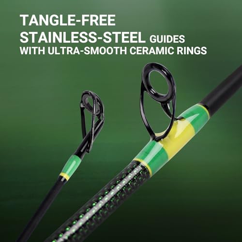 Fiblink 2-Piece Surf Spinning/Casting Fishing Rod, Carbon Fiber Fishing Rod(8’/8’6”/9’) - style: Cast / 8'6" / 2pc