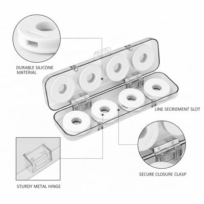 Silicone Fishing Line Spool Holder with Pin, Compact Tackle Box Organizer for Secure Line Storage (1 Pack)