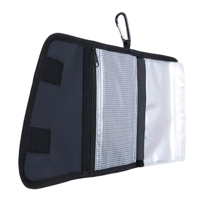 RiToEasysports Fishing Lure Storage Bag, with 6 Detachable Lure Bags, Rainproof Tackle Wallet for Soft Baits, Lures, Rigs, Jigs (Black) - color: Black