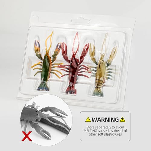 Pre-Rigged Weighted Shrimp & Crawfish Fishing Lures – Soft Bait with Lead Weight, Weedless, Realistic Action – Durable for Bass, Trout, Crappie, Saltwater & Freshwater Fishing - size: 4in-7/16oz