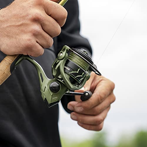 KastKing Spartacus II Spinning Reel – Sealed Carbon Fiber 22LBs Max Drag – 7+1 Stainless BB for Saltwater&Freshwater – 5.2:1 Gear Ratio – Size 500&1000 Perfect for Ice Fishing - size: 3000