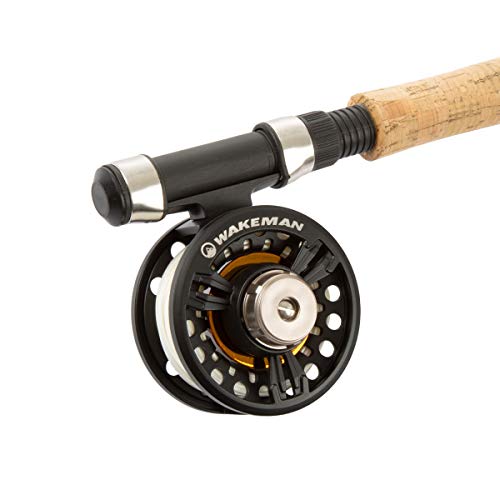 Wakeman Outdoors Fly Fishing Rod & Reel Combo Starter Kit with Case and Accessories