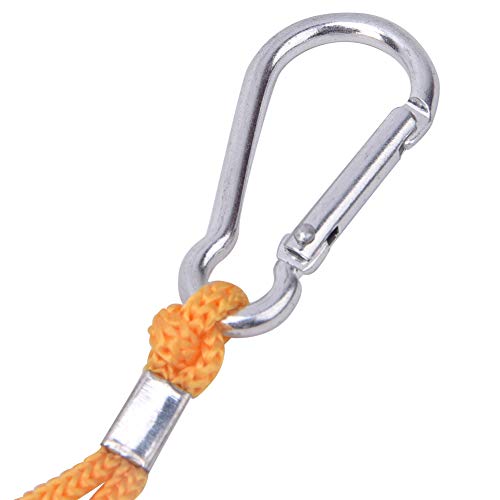 Fishing Stringer, 5m Steel Cable Stainless Steel Heavy Duty Fish Stringer, Trout with 5 Lock Snaps Orange Float Ball for Kayak Hiking Outdoor Fishing