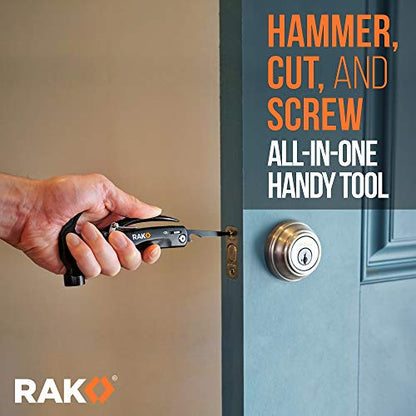RAK Hammer Multitool BirthdayGifts for Men - Cool Unique Gifts Who Have Everything - Compact DIY Survival Multi Tool - Backpacking & Camping Accessories - Gadget Gifts - size: Pocket Size (1 count), style: Hammer Multitool