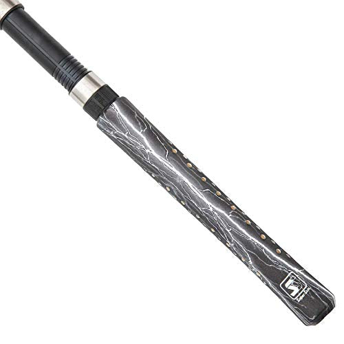 SNIPER SKIN Fishing Rod Grip - Fishing Gear Accessories - Waterproof & Adjustable - Easy to Install, Strong Replacement Grip - color: Black Lightning