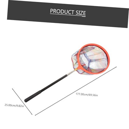 GANAZONO Stainless Steel Retractable Fishing Landing Net with Detachable Pole Portable Outdoor Fish Scoop Capacity Camping Tool for Bass Trout Random Color