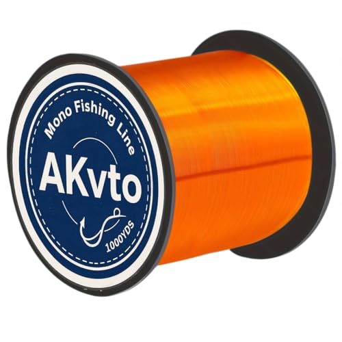 Monofilament Fishing Line, 1000 Yards, 4.5-14.5 LB Test, Fresh and Saltwater Nylon Line - color: Orange, size: 0.14MM/7.0LB