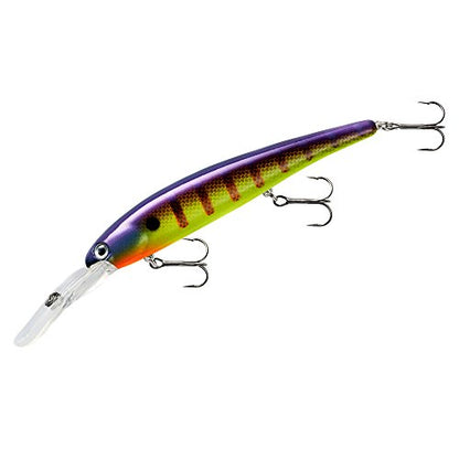 Bandit Lures 4 3/4-Inch Slender Minnow Jerkbait Trolls Up to 27 Feet Deep, Universal Color Patterns, 1 Piece - color: Viral Perch, size: 4 3/4", 5/8 oz